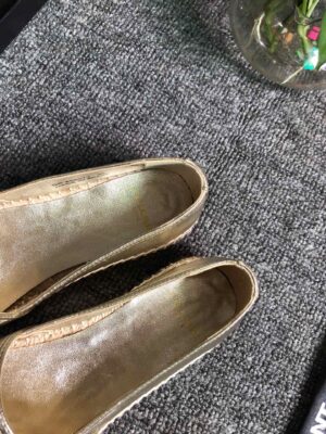 MONOGRAM ESPADRILLES IN METALIZED LAMBSKIN