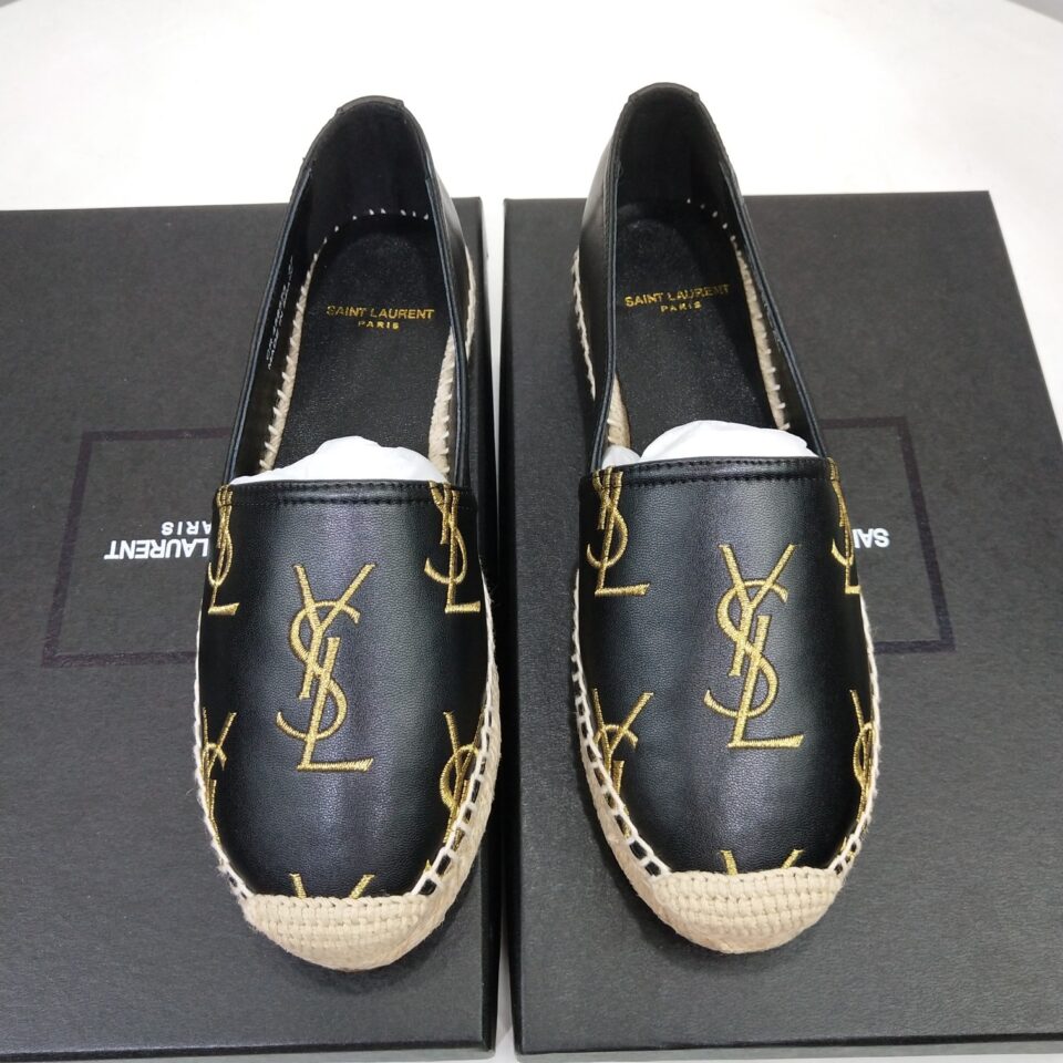 MONOGRAM ESPADRILLES IN METALIZED LAMBSKIN