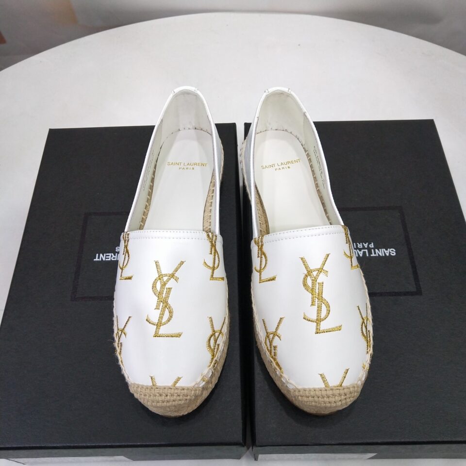 MONOGRAM ESPADRILLES IN METALIZED LAMBSKIN