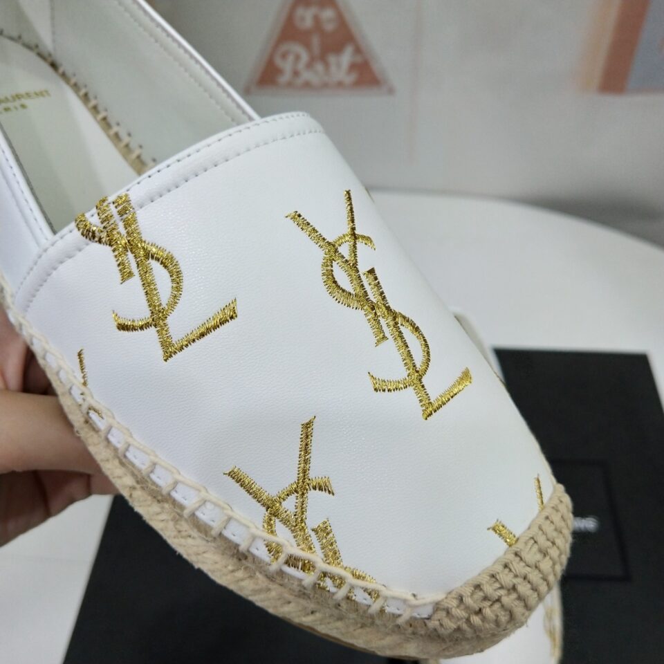 MONOGRAM ESPADRILLES IN METALIZED LAMBSKIN