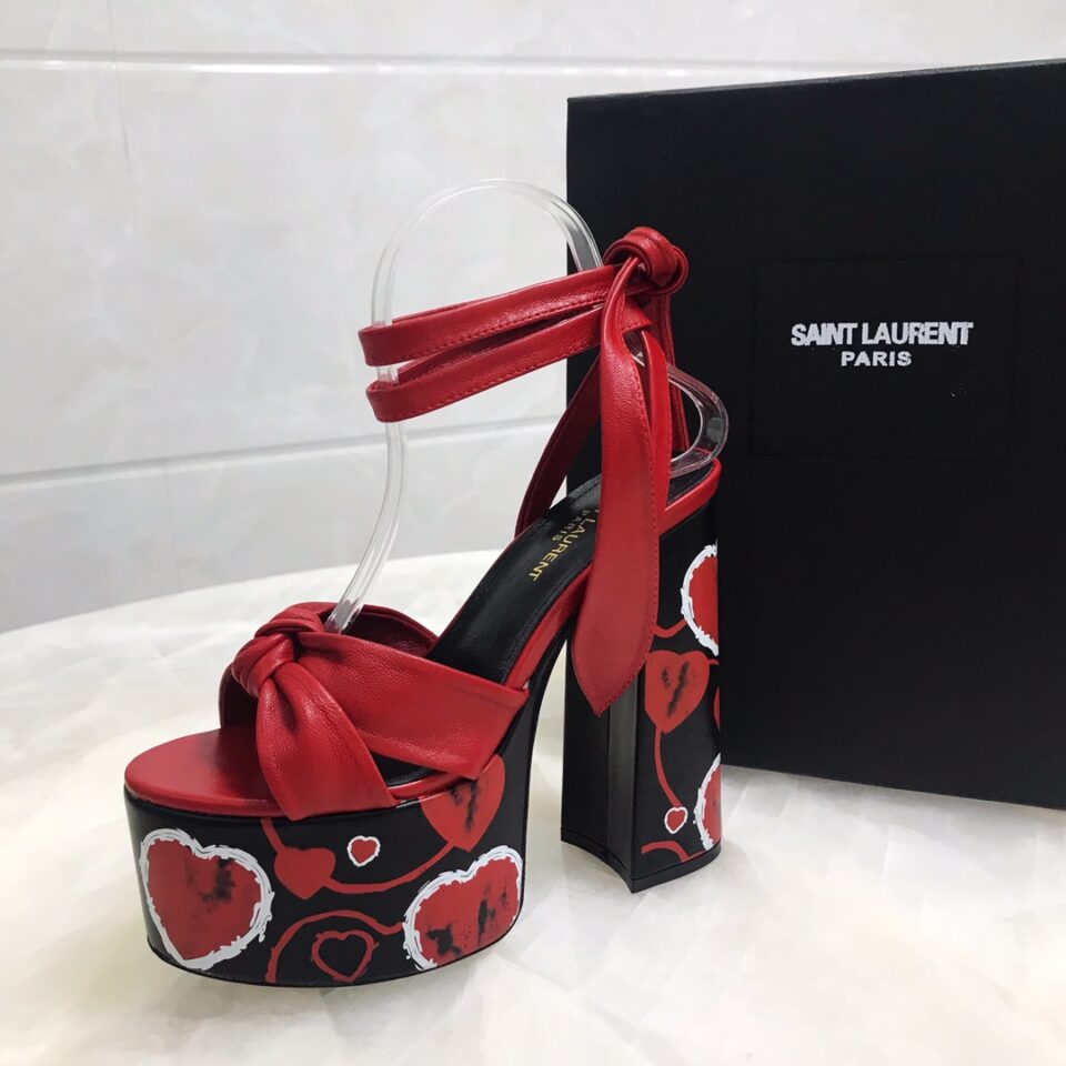YSL BIANCA SANDALS IN SMOOTH LEATHERY