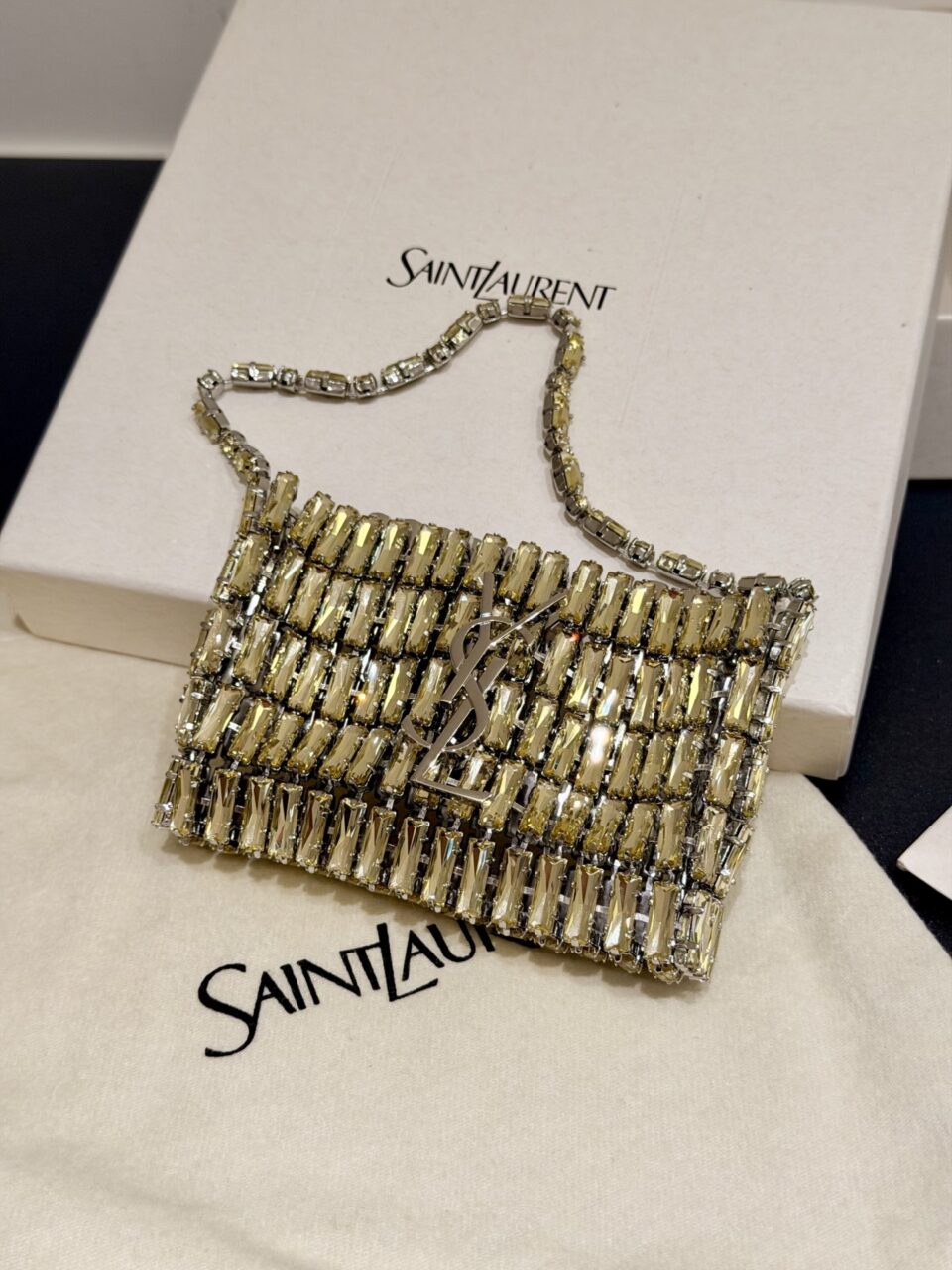 YSL EVENING Bag In Crystals