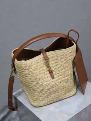 YSL fiber woven bag