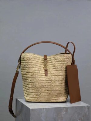 YSL fiber woven bag