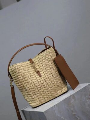 YSL fiber woven bag