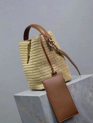YSL fiber woven bag