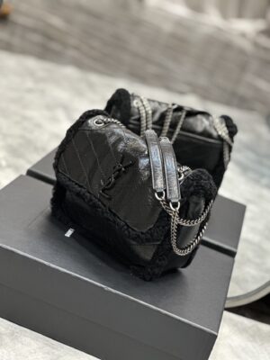 NIKI BABY CHAIN BAG IN CROCODILE-EMBOSSED LEATHER