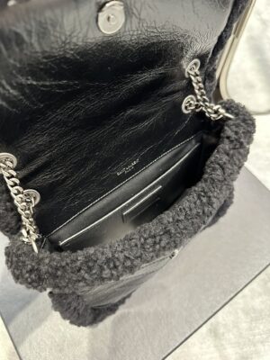 NIKI BABY CHAIN BAG IN CROCODILE-EMBOSSED LEATHER