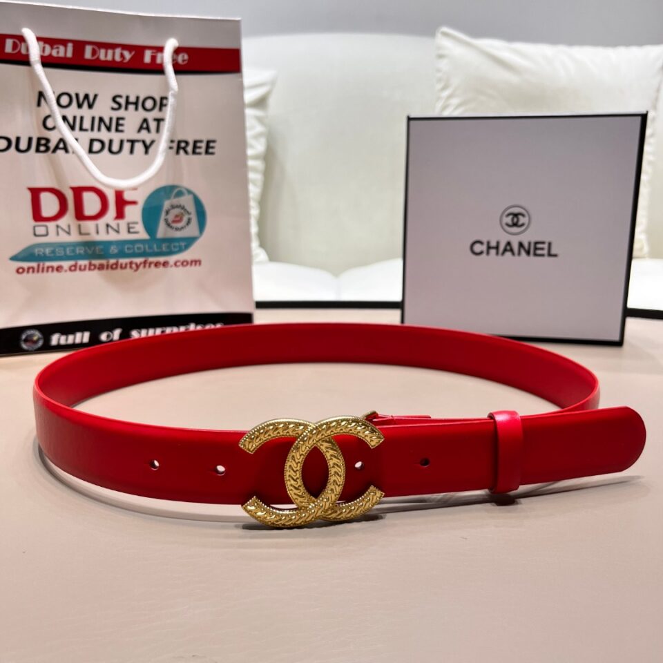 Chanel leather belt