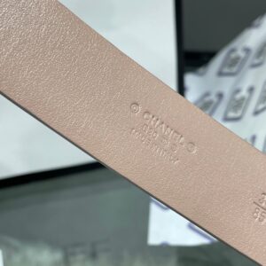 Chanel Red Patent Leather CC Logo Belt