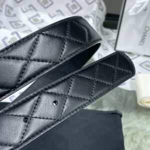 Chanel Red Patent Leather CC Logo Belt