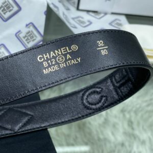 Chanel Red Patent Leather CC Logo Belt