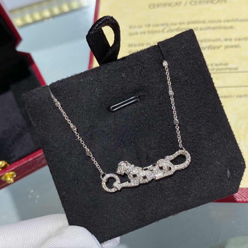 Jual Cartier Full Diamond Leopard Necklace