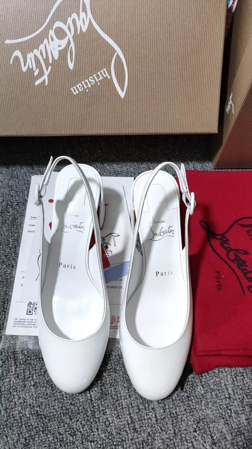 Christian Louboutin Women Condora Strap Nappa Leather Strappy Pumps Bianco