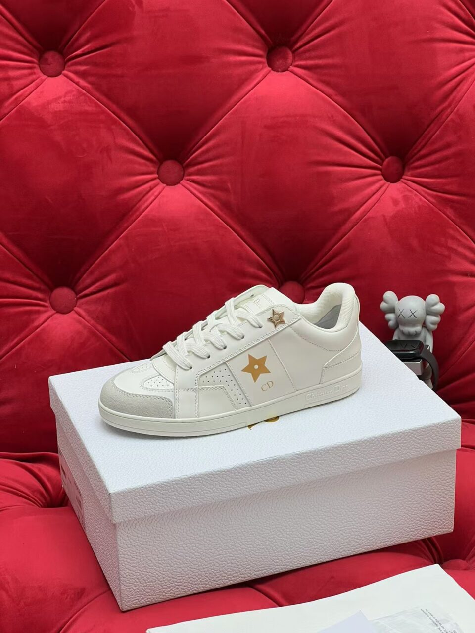 Dior Star Sneaker White Calfskin and Suede