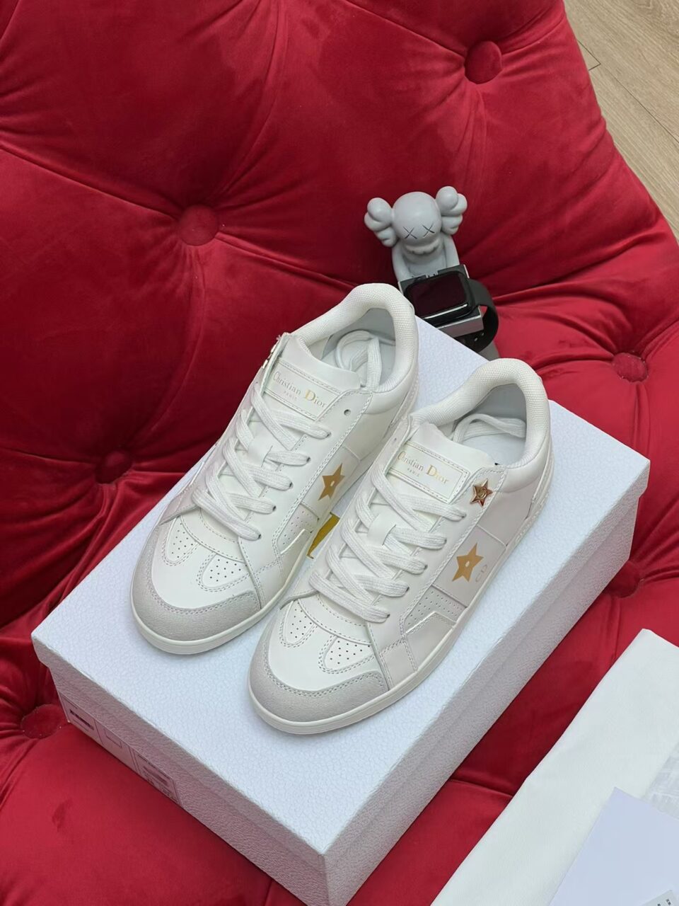 Dior Star Sneaker White Calfskin and Suede