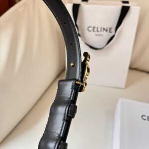 Celine MEDIUM TRIOMPHE BELT IN TAURILLON LEATHER