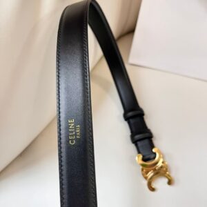 Celine MEDIUM TRIOMPHE BELT IN TAURILLON LEATHER