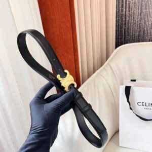 Celine MEDIUM TRIOMPHE BELT IN TAURILLON LEATHER