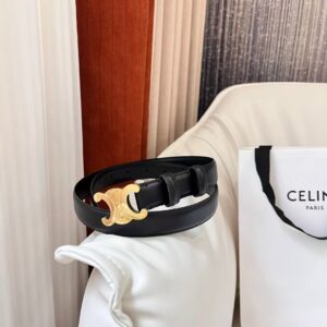 Celine MEDIUM TRIOMPHE BELT IN TAURILLON LEATHER