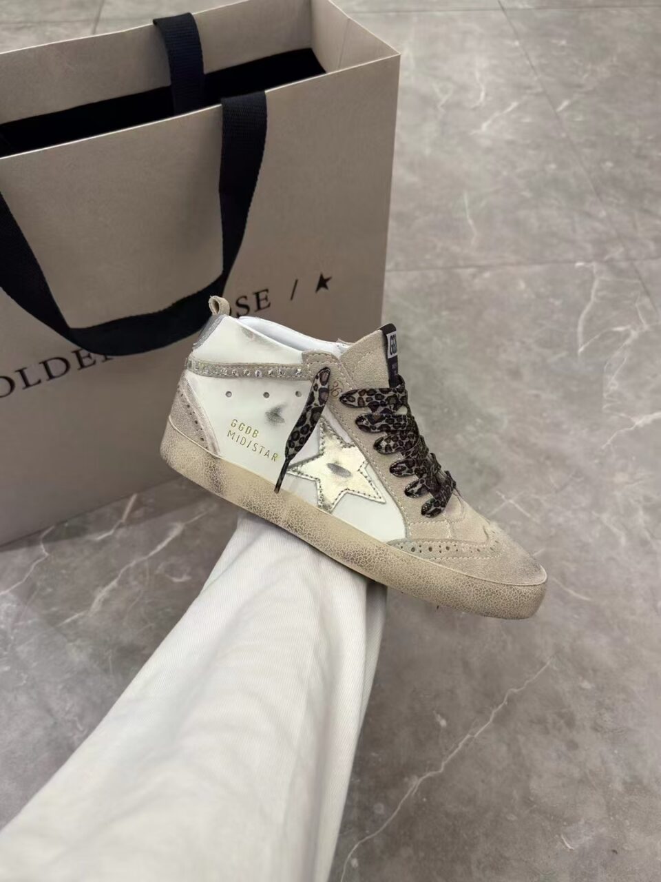 Golden Goose Mid Star crystal-detailed sneakers
