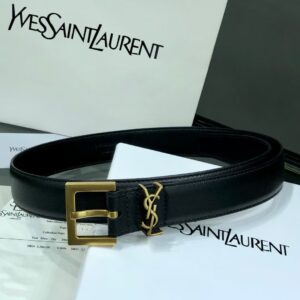 YSL Cassandre leather belt