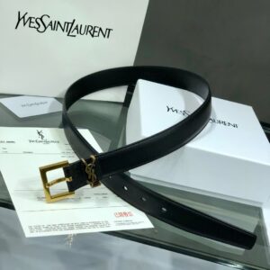 YSL Cassandre leather belt