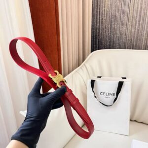 Celine MEDIUM TRIOMPHE BELT IN TAURILLON LEATHER