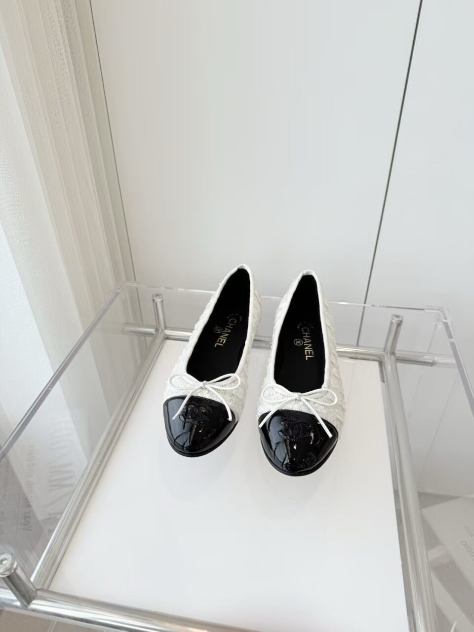 Chanel Suede Flat in White