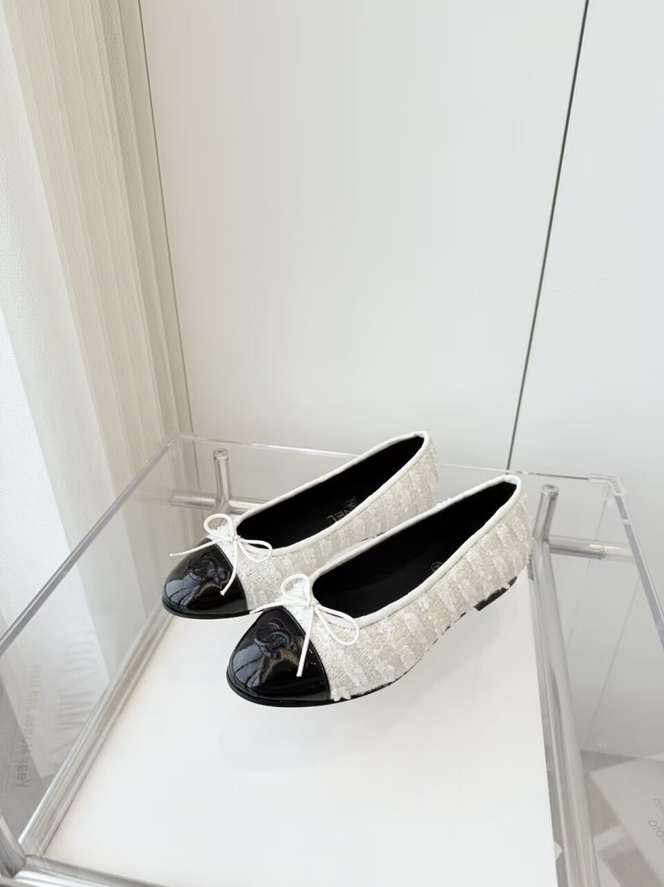 Chanel Suede Flat in White