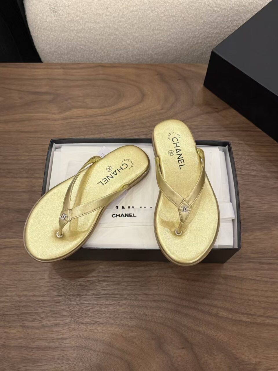 Chanel Golden Slippers