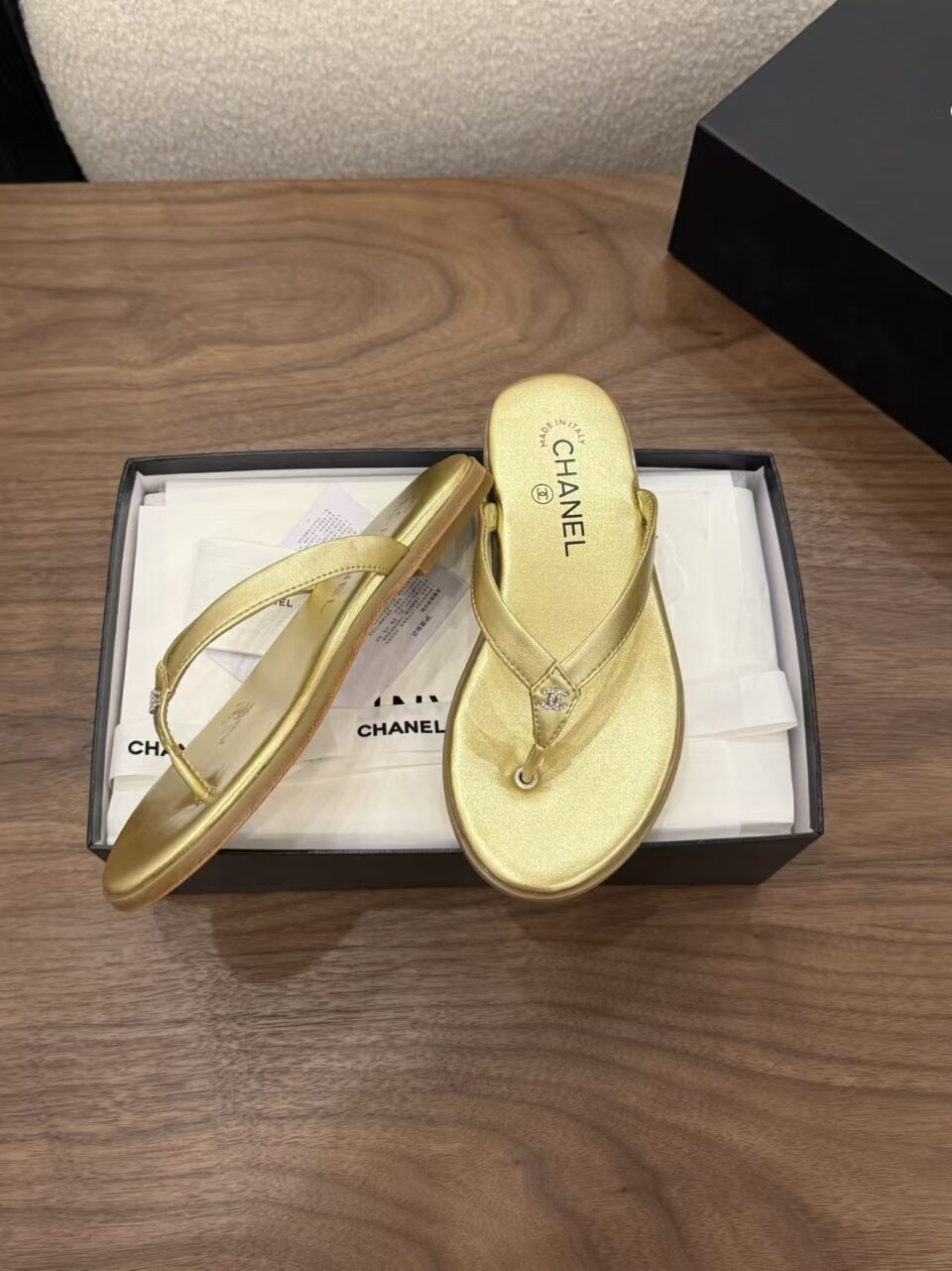 Chanel Golden Slippers